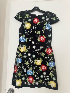 sachin and babi light blue dress TAYLA MINI DRESS in BLACK/MULTI main image 1